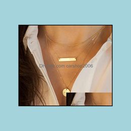 Pendant Necklaces Pendants Sier/Gold Horn Cute Antler Minimalist Jewellery Gift For Christmas Gold Plated Long Charms Chain Carshop2006 Dh56C