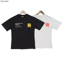 Short Mens Tshirt Designer Amirs Men's T Shirt Sleeve 2024 Fried Street Poster Letter Print Rou PC0W