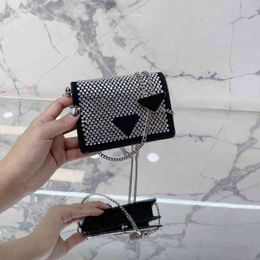 Designer Diamond Wallet Women Fanny Packs Leather Chain Crossbody Bags Luxury Coins Purse Lady Shopping Purse 220809
