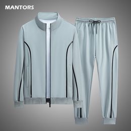 Men Set Sportswear Autumn Men's Tracksuit Two Piece Sets Casual JacketsTrousers Sweatsuit Mens Jogging Suit Plus Size 6XL 220819