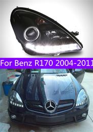 Auto Front Lamp for Benz R170 SLK200 SLK320 Headlights Assembly 2004-2011 DRL Running Lights High Beam Replacement