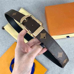 bai cheng Luxury Fashion Classic Mens Designer Belt Womens Men Brand Classic Grid And Letter Genuine Leather Buckle Belt Cowskin Waistband Width 3.4cm