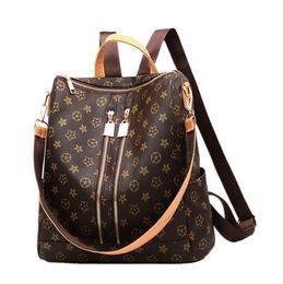 Винтажный рюкзак с большими возможностями женский дизайнерский дизайнерский дизайнерский дизайнерский дизайнерский дизайнер в высококачественном стиле туристической сумки