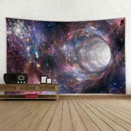 Psychedelic Space Planet Tapestry Starry Sky Universe Carpet Wall Hanging Landscape Home Decoration Bedroom 95x73cm J220804