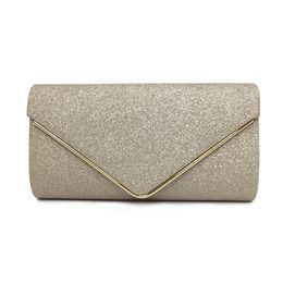 Fashion Glitter Women Bag Envelope Clutch Luxury Shiny Wedding Clutches Handbags Chain Shoulder For Girl Bolsas 220819