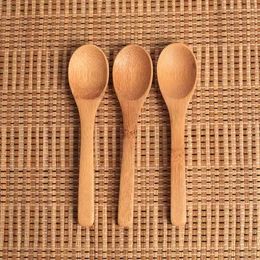 Wooden spoon Jam Spoon Baby Honey Spoons Coffee Scoop New Delicate Kitchen Using Condiment Small 12.8x3cm