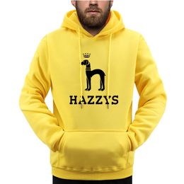 Hazzys Brief gedruckt Hoodie Männer postmodernen Gothic-Stil Sweatshirts Mode Casual Streetwear Fleece Tasche neue Kapuze männlich