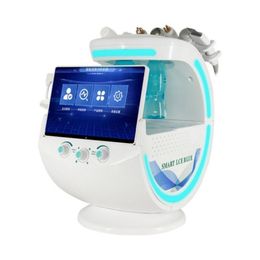 New Dermabrasion Facial Care Beauty Machine With Skin Analyse H2O2 Oxygen Jet Peel Smart Ice Blue Radiofrequency Skin Scrubber