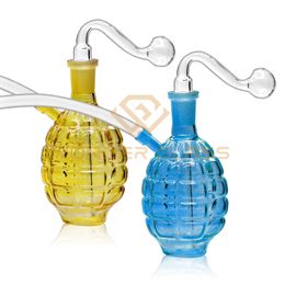OB-1154 Oil Water Burner Glass Pipes 5.4 Inches Amazing Design Grenade Shape Hookah Smoking Pipe