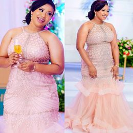 2022 Plus Size Arabic Aso Ebi Champagne Mermaid Luxurious Prom Dresses Beaded Crystals Evening Formal Party Second Reception Birthday Engagement Gowns Dress ZJ432