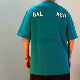 Designer Balanciagas T Shirt Vintage Oversized Luxe Summer Casual Fashion Classic Front Back Letter Printed Men Women Lovers Pure Cotton Bb Balenciga TShirt
