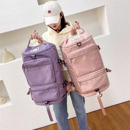 Multifunctional Travel Bag Big Capactiy Backpack Shoulder Bags For Women With Independent Shoe Pocket Student School 220819