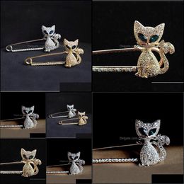 Pins Brooches Brooch For Women Jewellery Rhinestone Animal Pin Christmas Drop Delivery 2021 Jewelry Carshop2006 Dhj2Y