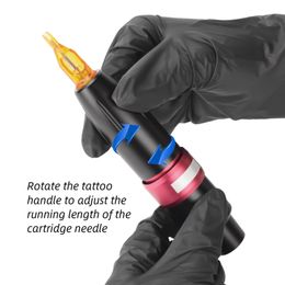 Tattoo Pen Rotary Gun Machine with DC Clip Cord Strong Quiet Motor Cartridge Needles Tattooist Body Art