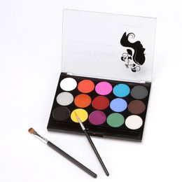 body painting kit NZ - Water Based Halloween Makeup Face Body Paint 15 Colors Non Toxic Safe Painting Oil Palette with Brush Kit Christmas Party Cosmetic Palettes and Tools