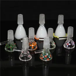 hookahs 14mm 18mm Male US Colourful Cannibal Flower Glass Bowls For Bong Bowl Piece Glass Water Bongs Dab Oil Rigs Smoking Pipes