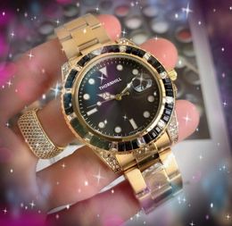 Big Diamonds Men Gold Watches 41mm Fashion Luxury Shinning Quartz Watch Soid Fine Full Stainless Steel atmosphere good looking wristwatch Relogio Masculino