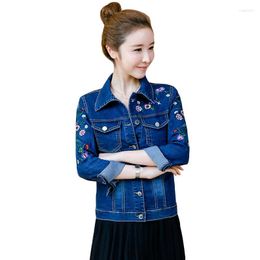 Women's Jackets Trending Products 2022 Women Denim Jacket Embroidery Short Coat Korean Fashion Clothing Cotton Womens Autumn Coats 1461