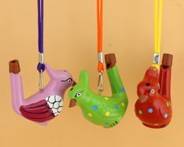 Handmade Ceramic Whistle Cute Style Bird Shape Kid Toys Gift Novelty Vintage Design Water Ocarina For Children Toys dh979