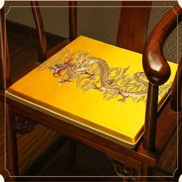 Luxus Stickerei Dragon Stuhl Pads Sitzkissen Büro Haus Dekorative Chinesische Seidensatin Nicht-Rutsch-Essstuhl Sessel Sitz Cu2365