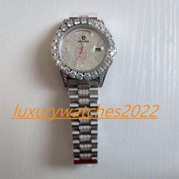 Original Box MP Factory Mens Watch 43MM 228349 116300 Full Iced Full VS Bigger Roman Diamond Automatic Movement Mechanical Sapphire Wristwatch