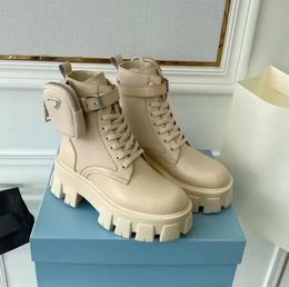 Rois boots ankle Martin boots and nylon triangle military inspired combat bouch designer winter snow boots women's casual shoes