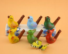 Ceramic Water Bird Whistle Spotted Warbler Song Chirps Home Decoration Figurine For Children Kids Gifts DH876