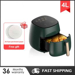 Smart Air Fryer 4 Litre without Oil LCD Touch Screen Airfryer Preset Menu Electric Oven Multipurpose Fryer Cooking Machine T220819