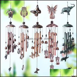 Other Home Decor Decoration Accessories European And American Retro Metal Butterfly Turtle Iron Wind Chime Courtyard Copper Yydhhome Dhseu