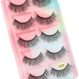 Natural Thick 3D False Eyelashes Soft & Vivid Messy Crisscross Reusable Hand Made Multilayer Full Strip Fake Lashes Extensions Eyes Makeup Accessory