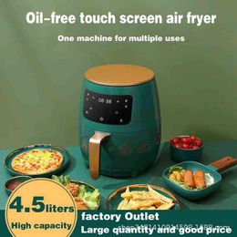 110V/220V 1200W 4.5L Smart Touch Air Fryer Oil free Health Fryer Cooker Easy to Clean Multi-Functional Oven Intelligent Cooking T220819