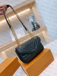 Designer women bag WOC shoulder bag imported cowhide striped chain tote 2022 luxury simple crossbody bag