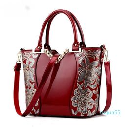 Designer ladies handbag messenger bag style outdoor casual fashion presbyopic one shoulder patent leather