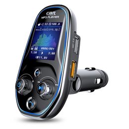 BT29A Car charger EQ FM Transmitter Bluetooth Car MP3 TF/U Disc Player Wireless Handsfree Cars Kit With QC 3.0 Type-c Fast Charging