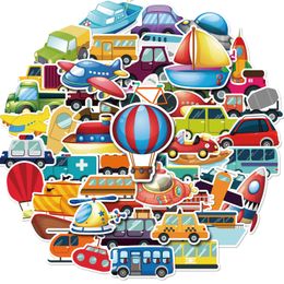 50PCS Skateboard Stickers cartoon Various vehicles For Car Baby Scrapbooking Pencil Case Diary Phone Laptop Planner Decoration Book Album Kids Toys DIY Decals