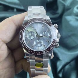 Rolesx 7750 uxury watch Date Gmt Role x Wristwatcheses Automatische Mechanische Watch Chronograph Ice Blue Dial Keramische Bezel Diamonds Horloge