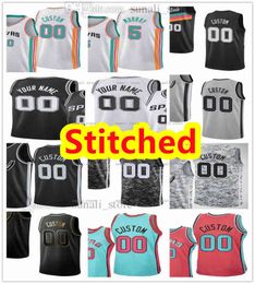 Stitched Basketball Jersey Dejounte 5 Murray Jakob 25 Poeltl Devin Vassell Derrick 4 White Lonnie 1 Walker IV Keldon 3 Johnson 17 Doug McDer