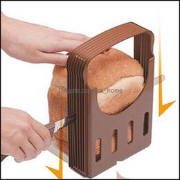 Baking Pastry Tools Toast Bread Slicer Plastic Foldable Loaf Cutter Rack Cutting Guide Slicing Kitchen Accessories B99 Drop Mxhome Dhpzr