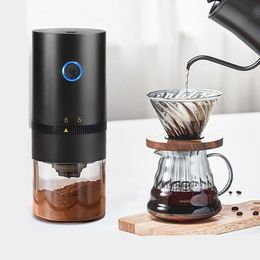 Travel Chargable not Manual Coffee Grinders Portable Electric Coffee Grinding Machine Automatic Coffee-Bean Mill Pepper Grinder Handmade Coffees Tool ZL1314