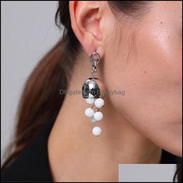 Dangle Chandelier 2022 Long Tassel Bell Orcs Beaded Pearl Pendant Earrings For Women Fashion Geometric Drop Party Jewelryd Bdesybag Dhmbw