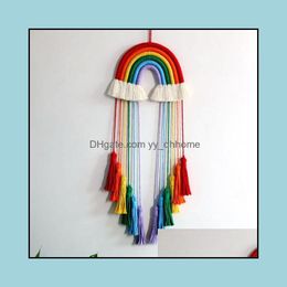 Other Home Decor Big Size Cute Colorf Rainbow Storage Hanging Wall Headwear Hairpin Organising Strip Cloud Hair Clip Hairban Yydhhome Dhogy