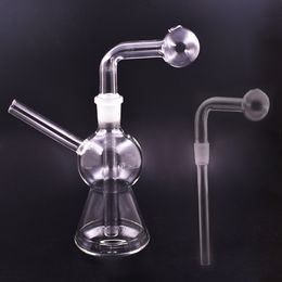 Wholesale 6inch Travel mini 14mm female Detachable glass dab rig bong with downstem smoking Inline Perc water bongs hookah