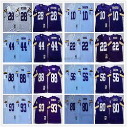 NCAA Vintage Foobtall 10 Fran Tarkenton Jersey 22 Paul Krause 28 Adrian Peterson 56 Chris Doleman 44 Chuck Foreman 88 Alan Page 80 Cris Cart