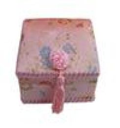 -Lace de encaje decorativo Caja de regalo de joyer￭a grande Embalaje de artesan￭a Brocado de seda floral Cart￳n de cart￳n Pulsera Collar collar de cuentas