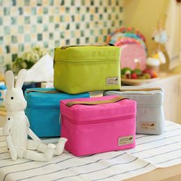 Adults Kids Student Lunch Bag Thermal Insulated Lunch Box Case Food Storage Bag Cooler Mini Handbag Waterproof Picnic Bags Carry Tote DH76