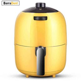 2L 1000W Hot Air Fryer Oven Stainless Steel Electric Oilless Cooker With Timer Temperature Control For French Fries Chicken T220819