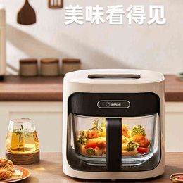 Air fryer household new smart transparent visual electric frying oven fully automatic multi-function one T220819