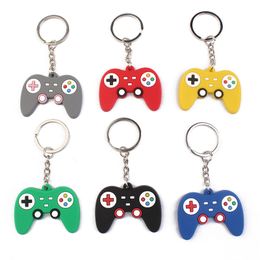 Cartoon PVC Keychains Accessories Game Console Handle Pendant Car Key Chains Rings Jewelry Gifts Fashion Design Keyrings Holder Trinkets Silver Metal Bag Charms
