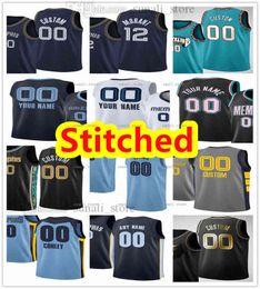 Stitched Basketball Jerseys Steven 4 Adams Desmond 22 Bane De'Anthony 0 Melton Kyle 1 Anderson Ja 12 Morant Tyus 21 Jones Jaren 13 Jackson J