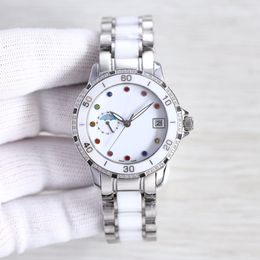 Fashion Women's Mechanical Watch 36mm Ceramic Bracelet Bezel Automatic Movement 9-bit Sun Moon Star Morning Sapphire Mirror Womens Watch